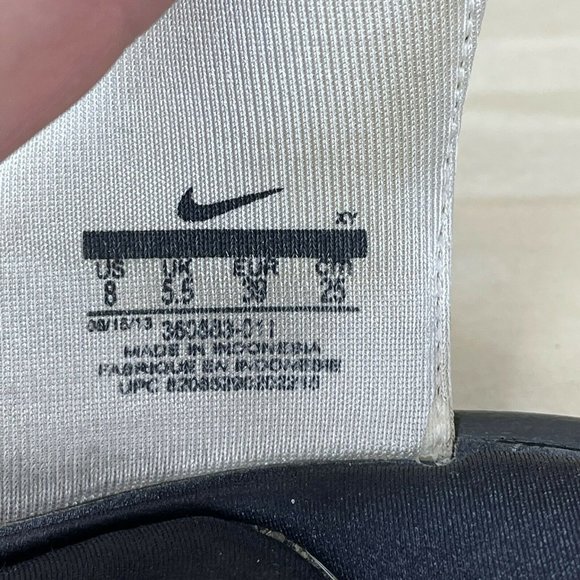 Nike Womens Comfort Footbed Memory Foam Flat Black White Slide Sandals Size 8 - Picture 7 of 7